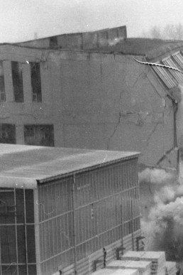 Sprengung Werkhalle Galfütex