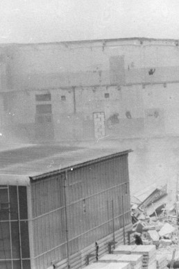 Sprengung Werkhalle Galfütex