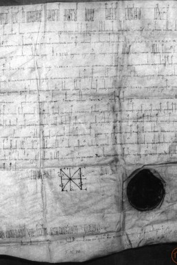 Gesamtansicht der Urkunde von 1066