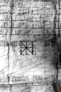 Monogramm in der Urkunde von 1066