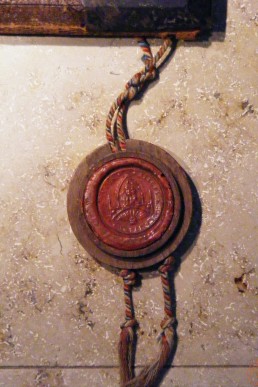 Siegel an der Mappe für den Ehrenbürgerbrief für Kommerzienrat Hermann Donath