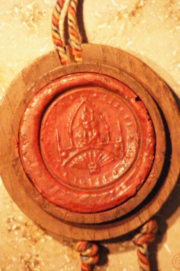 Siegel an der Mappe für den Ehrenbürgerbrief für Kommerzienrat Hermann Donath