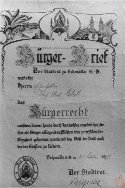 Bürgerbrief vom 21. Februar 1917