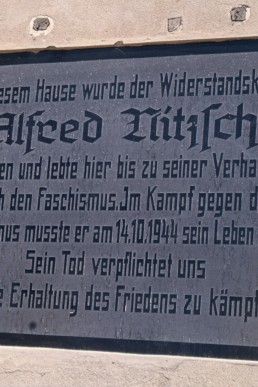 Gedenktafel für Alfred Nitzsche