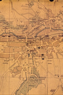 Stadtplan von Schmölln von 1928