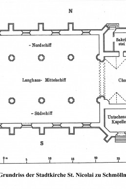 Grundriß der Stadtkirche St. Nicolai zu Schmölln