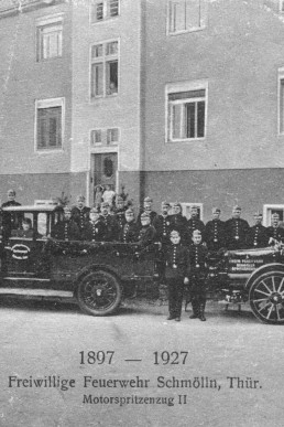 Aufstellung des Motorspritzenzuges II anläßlich des 30jährigen Bestehens